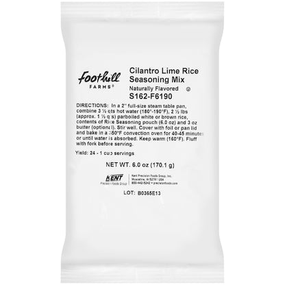 Foothill Farms Cilantro Lime Rice Seasoning Mix, 10 x 6 oz Case - Spices Seasonings