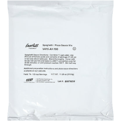Foothill Farms Spaghetti and Pizza Sauce Mix, 6 x 11.25 oz Case - Pantry Ingredients