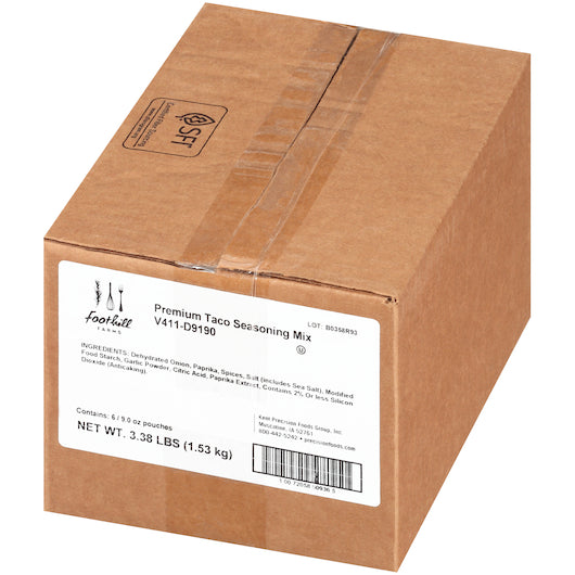 Foothill Farms Premium Reduced Sodium No Msg Taco Seasoning Mix, 6 x 9 oz Case - DOT product image 3
