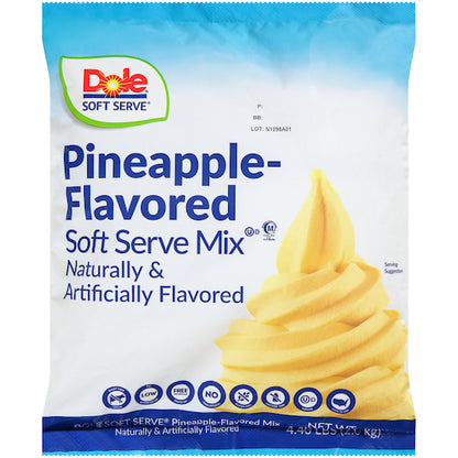 Dole Pineapple Soft Serve Mix, 4 x 4.4 lb Case - Bakery & Desserts