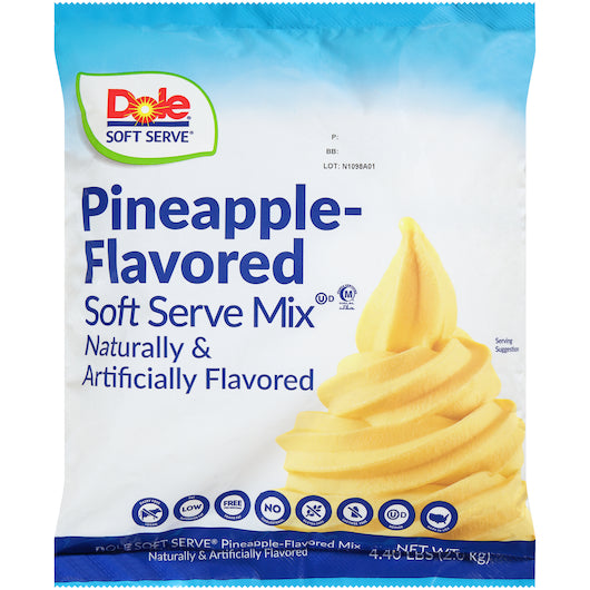 Dole Pineapple Soft Serve Mix, 4 x 4.4 lb Case - Bakery & Desserts