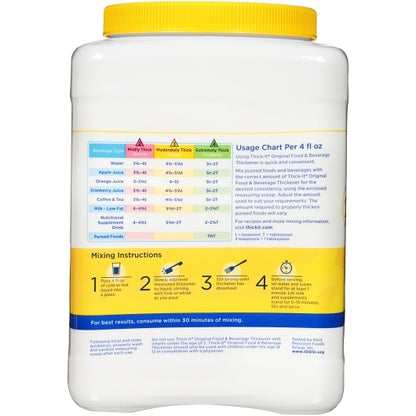 Thick-It Original Food Thickener, 6 x 36 oz Case - Thickened Beverages