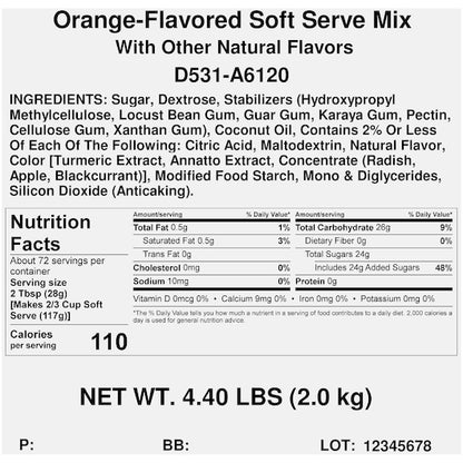 Dole Orange Soft Serve Mix, 4 x 4.4 lb Case - DOT product image 7