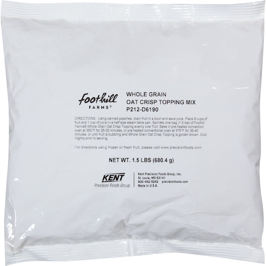 Foothill Farms Whole Grain Oat Crisp Dessert Topping Mix, 6 x 1.5 lb Case - Bakery & Desserts