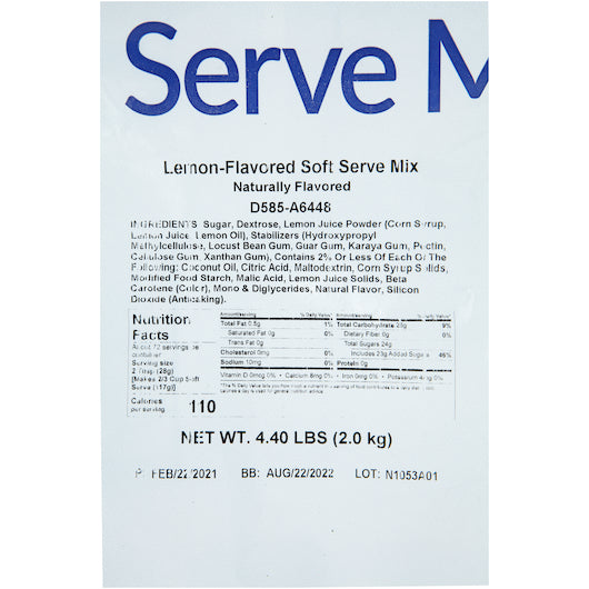 Dole Naturally Flavored Lemon Soft Serve Mix, 4 x 4.4 lb Case - DOT product image 7