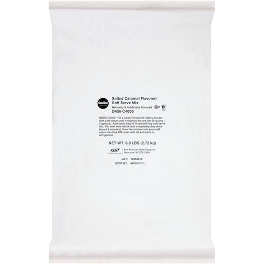 Frostline Salted Caramel Soft Serve Mix, 6 x 6 lb Case - Bakery & Desserts