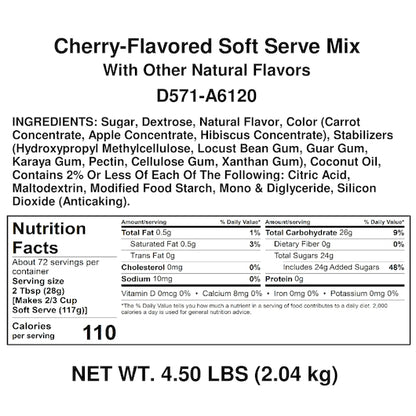 Dole Cherry Soft Serve Mix, 4 x 4.5 lb Case - DOT product image 7