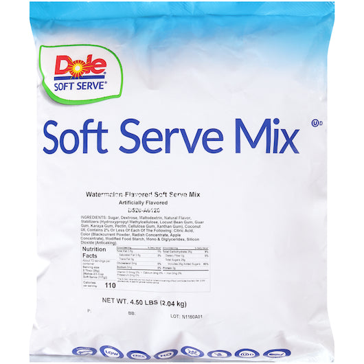 Dole Watermelon Soft Serve, 4 x 4.5 lb Case - Bakery & Desserts