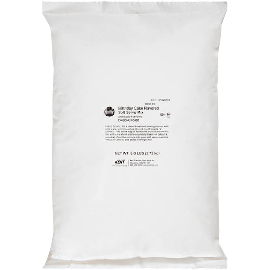 Frostline Birthday Cake Soft Serve Mix, 6 x 6 lb Case - Bakery & Desserts
