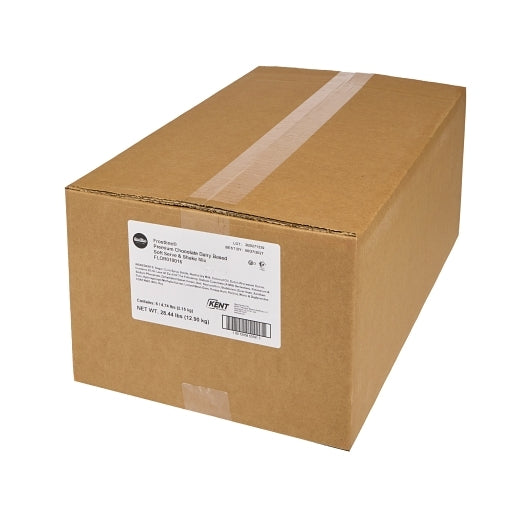 Frostline Premium Chocolate Dairy Based Soft Serve & Shake Mix, 6 x 4.74 lb Case - Candy & Confections