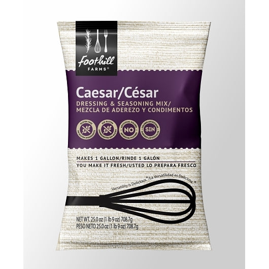 Foothill Farms Caesar Dressing & Seasoning Mix, 12 x 25 oz Case - Condiments & Sauces