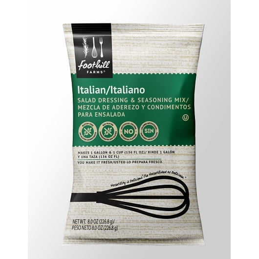 Foothill Farms Italian Salad Dressing & Seasoning Mix, 12 x 8 oz Case - Condiments & Sauces
