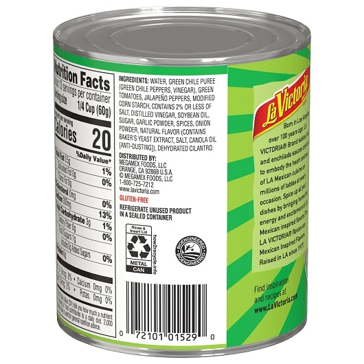La Victoria Enchilada Green Sauce, 12 x 28 oz Case - DOT product image 6
