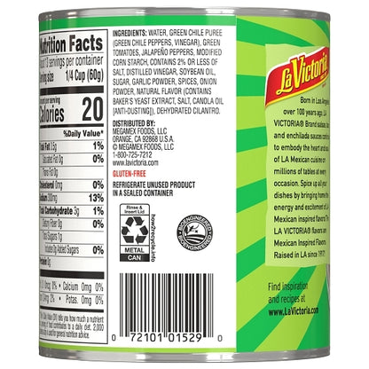 La Victoria Enchilada Green Sauce, 12 x 28 oz Case - DOT product image 7
