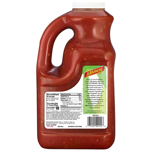 La Victoria MILD PICANTE SALSA PLASTIC JAR, 4 x 136 oz Case - DOT product image 4