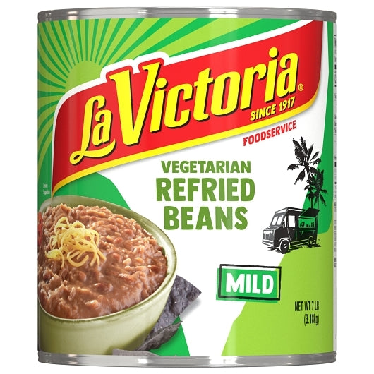 La Victoria Vegetarian Refried Beans, 6 x 112 oz Case - DOT product image 4