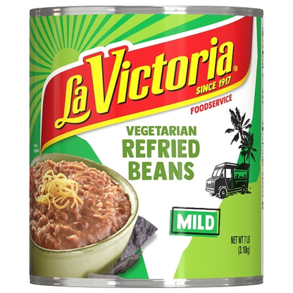 La Victoria Vegetarian Refried Beans, 6 x 112 oz Case - DOT product image 4