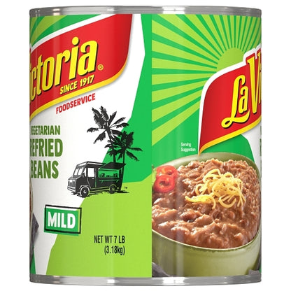 La Victoria Vegetarian Refried Beans, 6 x 112 oz Case - DOT product image 6