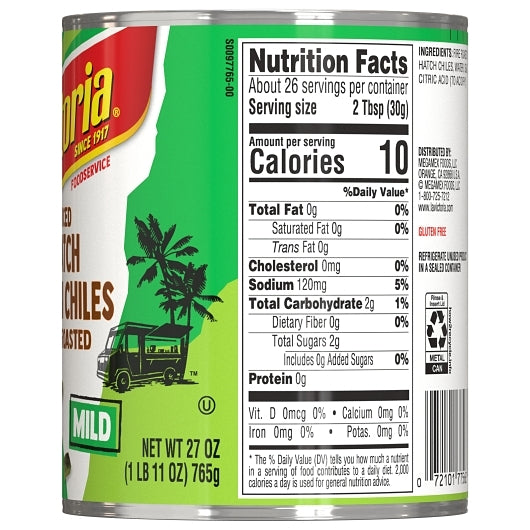 La Victoria GREEN CHILE DICED FIRE ROASTED, 12 x 27 oz Case - DOT product image 6