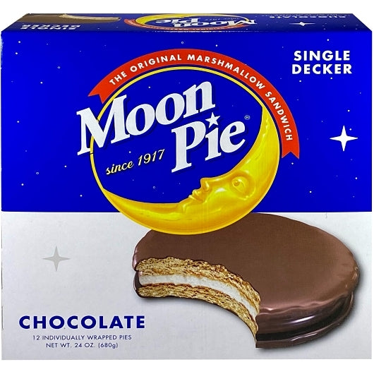 MoonPie Chocolate Single Decker Marshmallow Sandwich, 8 x 12 PC Case - DOT product image 3