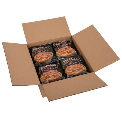 Red Baron 5 Inch Deep Dish Singles Meat Trio Pizza, 12 x 5.44 oz Case - DOT product image 4