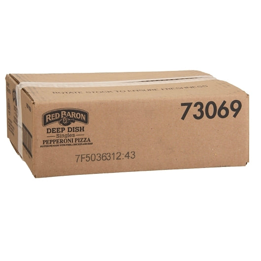 Red Baron 5 Inch Deep Dish Singles Pepperoni Pizza, 12 x 5.59 oz Case - DOT product image 7