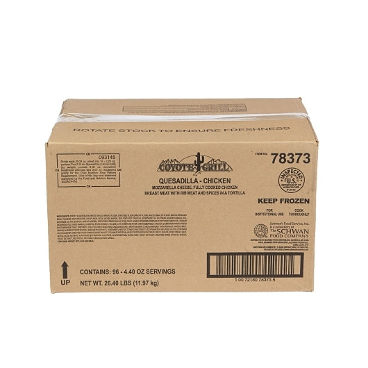Coyote Grill WHOLE GRAIN CHICKEN QUESADILLA, 1 x 96 each Case - DOT product image 4