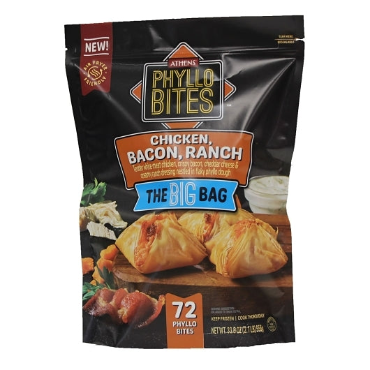 Athens Chicken Bacon Ranch Phyllo Bites, 7 x 33.8 oz Case - Frozen Meat & Seafood