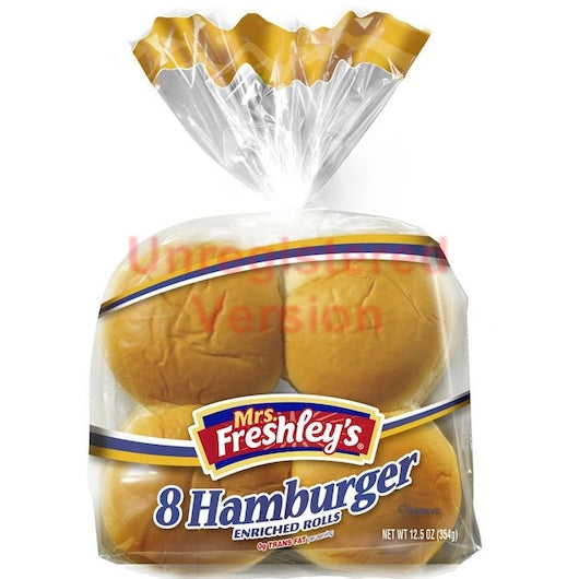 Mrs Freshleys 3.75 Inch Hamburger Buns, 8 x 12 oz Case - Breads, Rolls & Buns