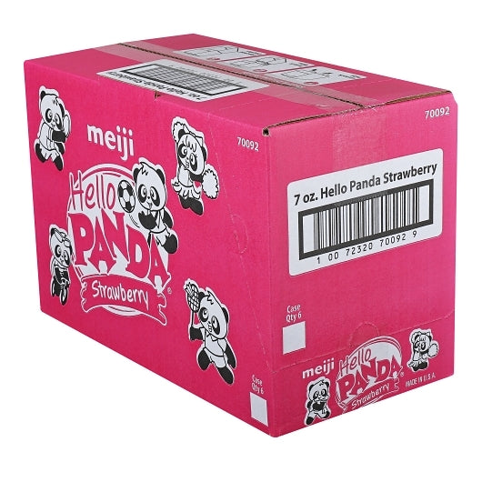 Hello Panda Strawberry Creme Filled Bite Size Cookie, 6 x 7 oz Case - DOT product image 2