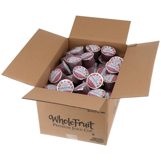 Whole Strawberry Pomegranate Premium Juice Cup, 96 x 4.4 oz Case - GS1 open-case image