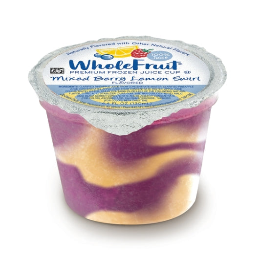 Whole Fruit 100% Juice Mixed Berry & Lemon Swirl Premium Frozen Cup, 96 x 4 oz Case - DOT product image 5