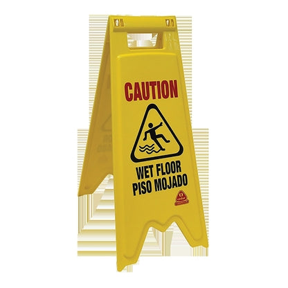 O-Cedar Commercial Plastic Wet Floor Bilingual Sign, 1 x 1 each Case - Janitorial Supplies