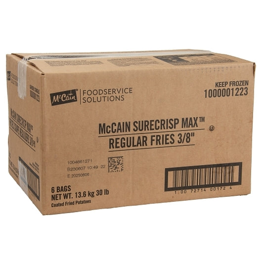 Mccain 3/8" Long Extra Crispy Regular Straight French Fries, 6 x 30 lb Case - DOT product image 5