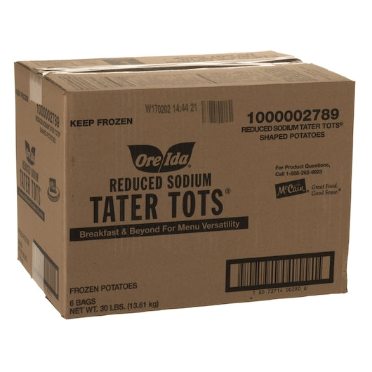 Ore Ida Reduced Sodium Tater Tots, 6 x 30 lb Case - DOT product image 3