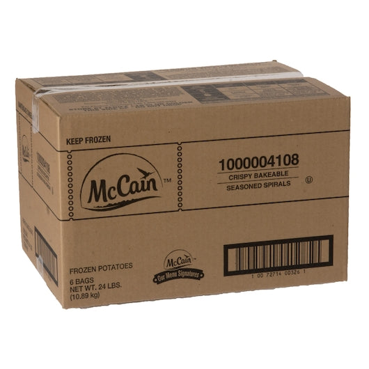 Mccain Crispy Bakeable Seasoned Spiral French Fries, 6 x 6 x 24 lb Case - DOT product image 3