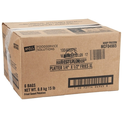 Mccain Harvest Splendor Maxi Cut Extra Long Sweet Potato Fries, 6 x 6 x 15 lb Case - DOT product image 6
