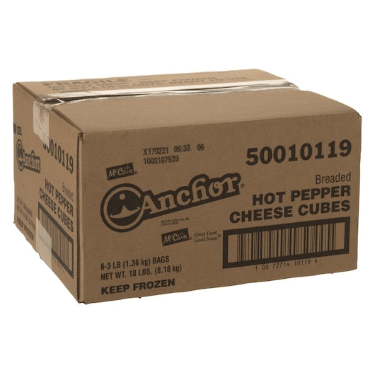Anchor Breaded Hot Pepper Cheese Cube, 6 x 3 lb Case - DOT product image 8