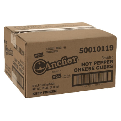Anchor Breaded Hot Pepper Cheese Cube, 6 x 3 lb Case - DOT product image 8