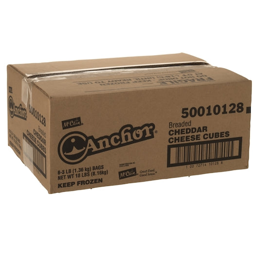 Anchor Breaded Cheddar Cubes, 6 x 3 lb Case - DOT product image 5