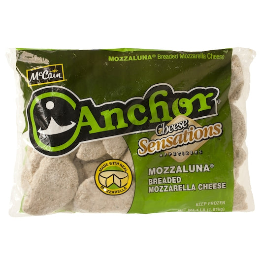 McCain Mozzaluna Breaded Mozzarella Cheese, 2 x 4 lb Case - Frozen Snacks & Appetizers