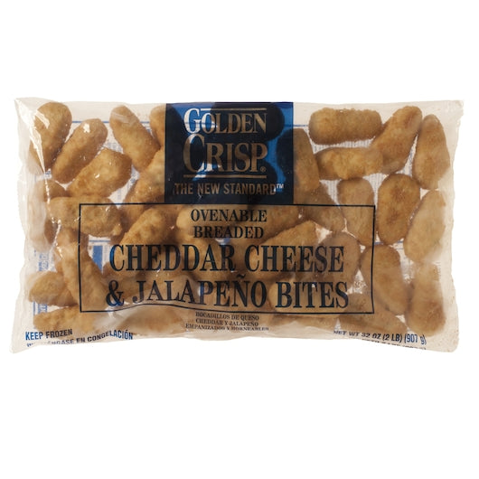 Golden Crisp Ovenable Breaded Cheddar Cheese & Jalapeno Bites, 6 x 2 lb Case - DOT product image 2