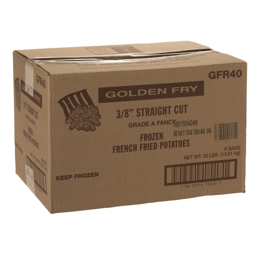 McCain Golden Straight 3/8" Grade A Fancy Straight Cut French Fries, 6 x 6 x 30 lb Case - DOT product image 8