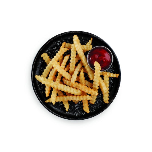 McCain Golden Crinkle 3/8" Grade A Fancy Crinkle Cut French Fries, 6 x 6 x 30 lb Case - DOT product image 4