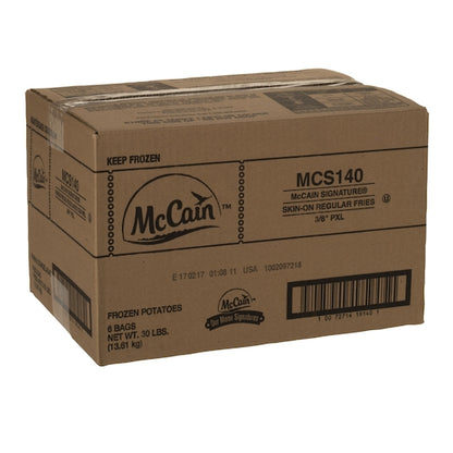 Mccain 3/8" Premium Extra Long Skin On French Fries, 6 x 6 x 30 lb Case - DOT product image 3