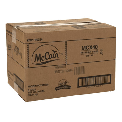 Mccain 3/8" Extra Long Regular French Fries, 6 x 6 x 30 lb Case - DOT product image 3