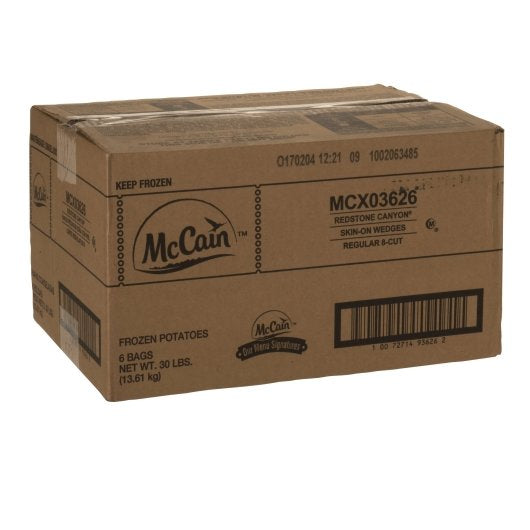 Mccain Redstone Canyon Seasoned Skin On Wedge Fries, 6 x 5 lb Case - DOT product image 4