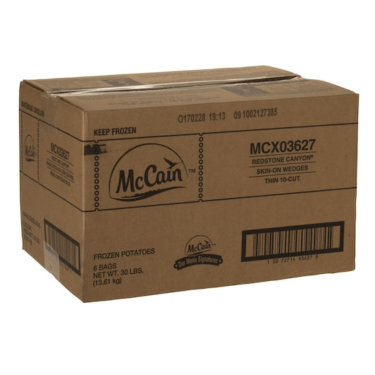 Mccain Redstone Canyon Skin On Wedge Cut French Fries, 6 x 6 x 30 lb Case - DOT product image 3