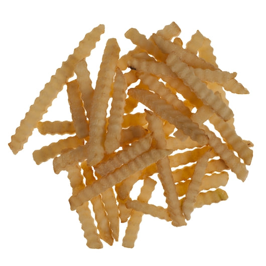 Mccain 3/8" Long Bakeable Regular Crinkle French Fries, 6 x 6 x 30 lb Case - Frozen Potatoes Sides