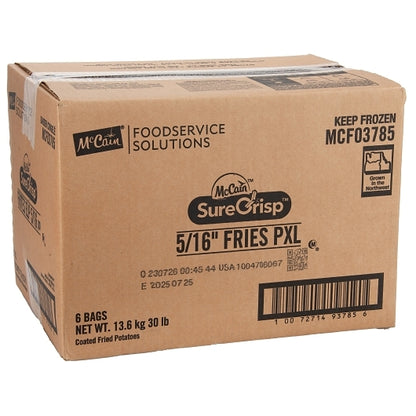 Mccain 5/16" Premium Extra Long Thin French Fries, 6 x 5 lb Case - DOT product image 3